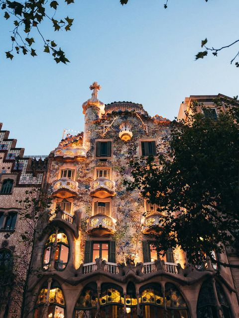 Casa Batlló in der Dämmerung